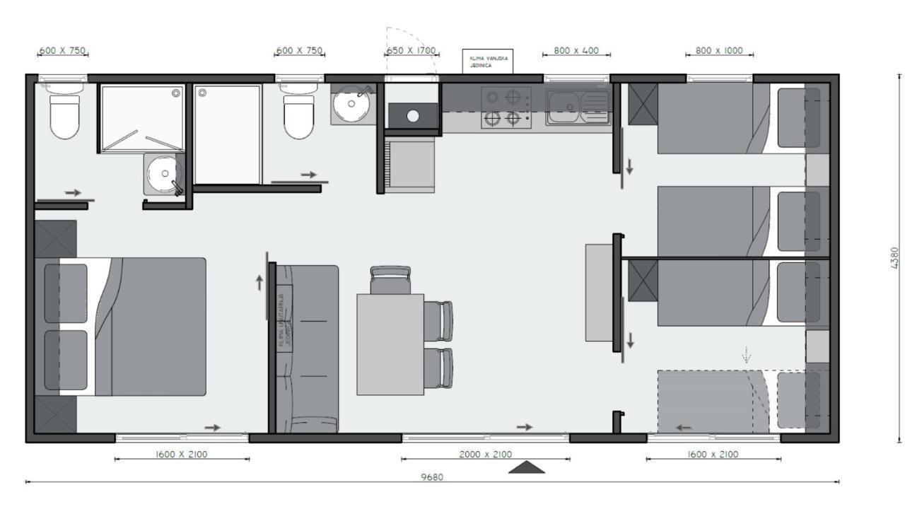 Mobile Home Sole บีโอกราดนาโมรู ภายนอก รูปภาพ